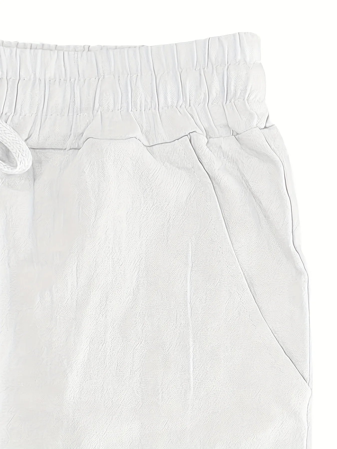Hawaiian Style Cotton and Linen Trousers Spring and Summer