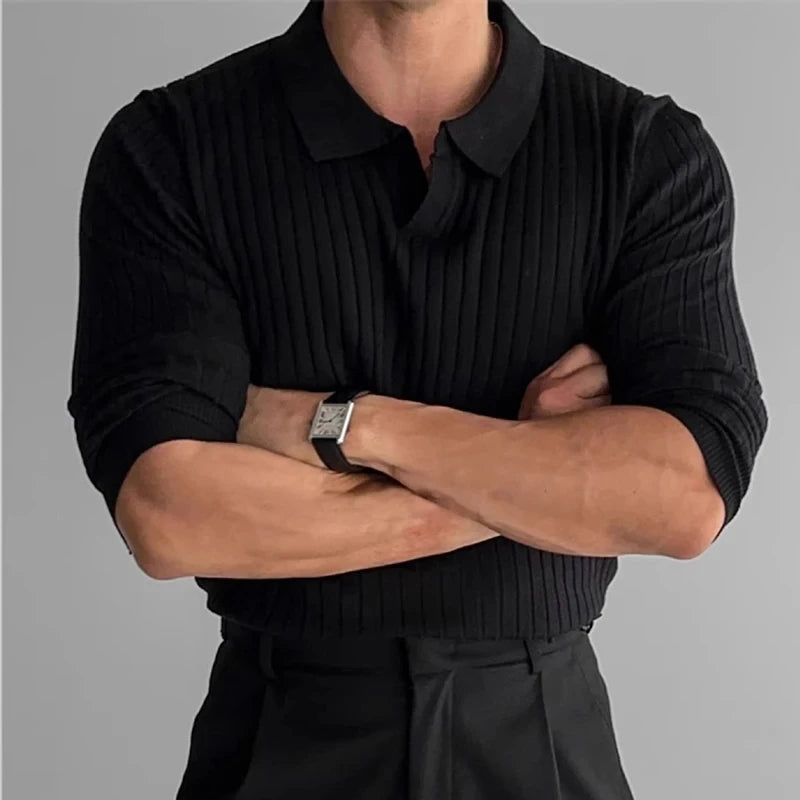 Lightweight, Luxurious, Casual Long Sleeve Polo Shirt