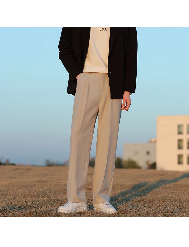 Oversized Suit Pants with Elastic Waist