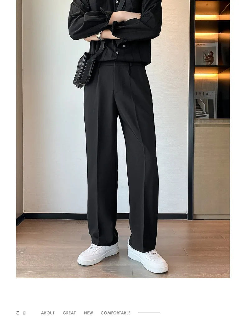 Oversized Suit Pants with Elastic Waist