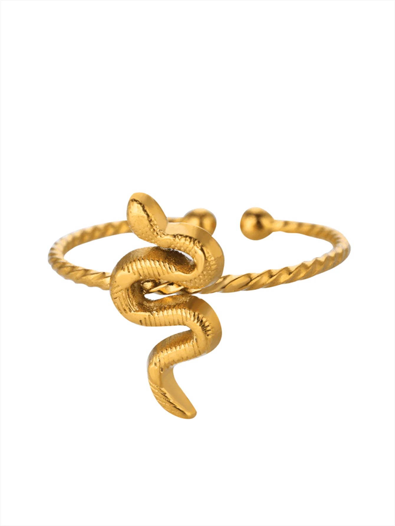 Snake Ring in 18K Gold Plated Stainless Steel