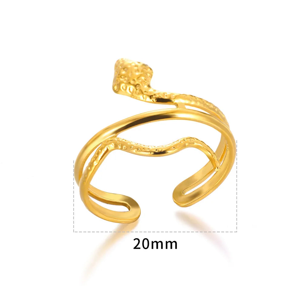 Snake Ring in 18K Gold Plated Stainless Steel