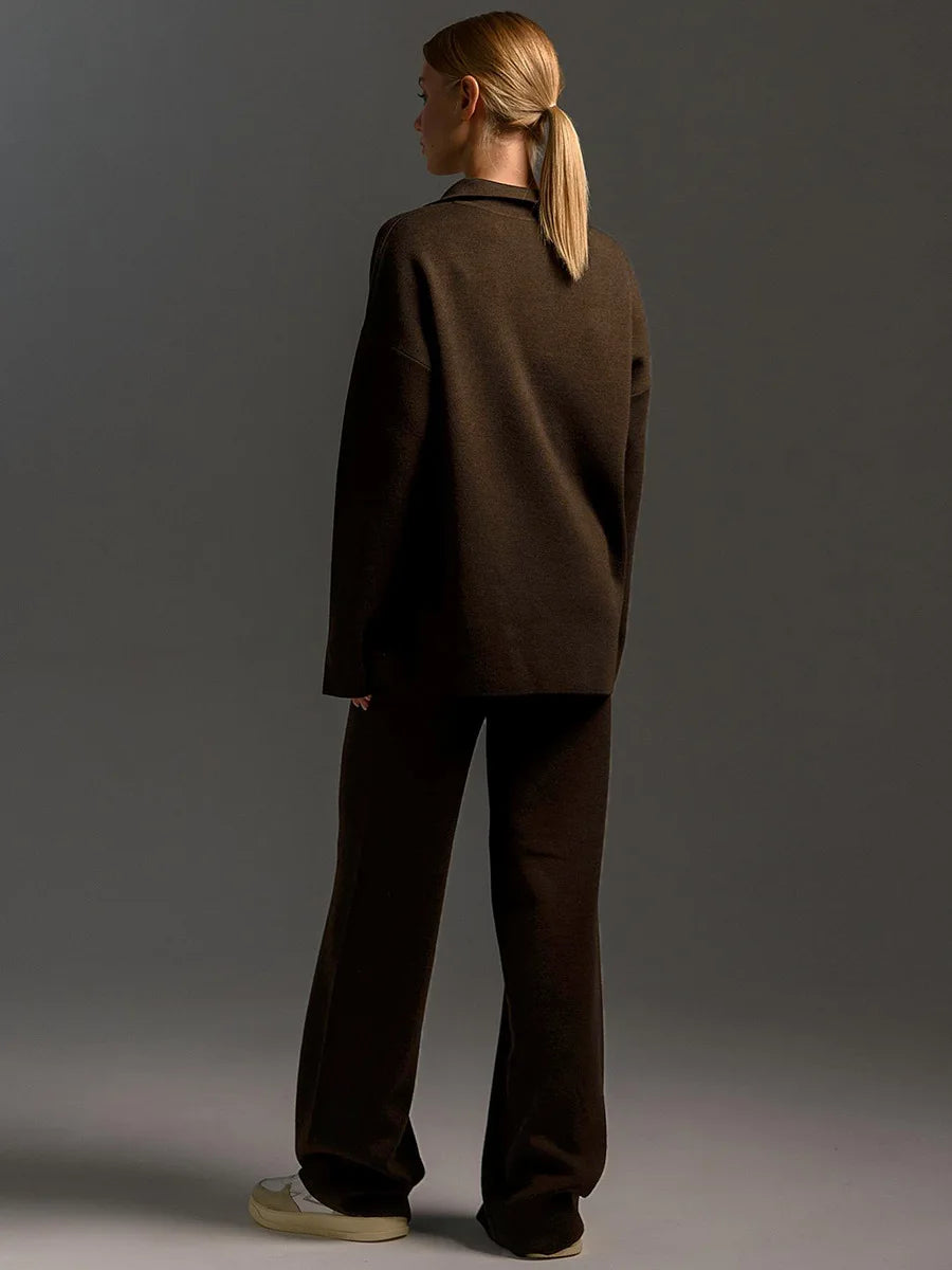 Thick Knit Winter Sweater and Pants Set
