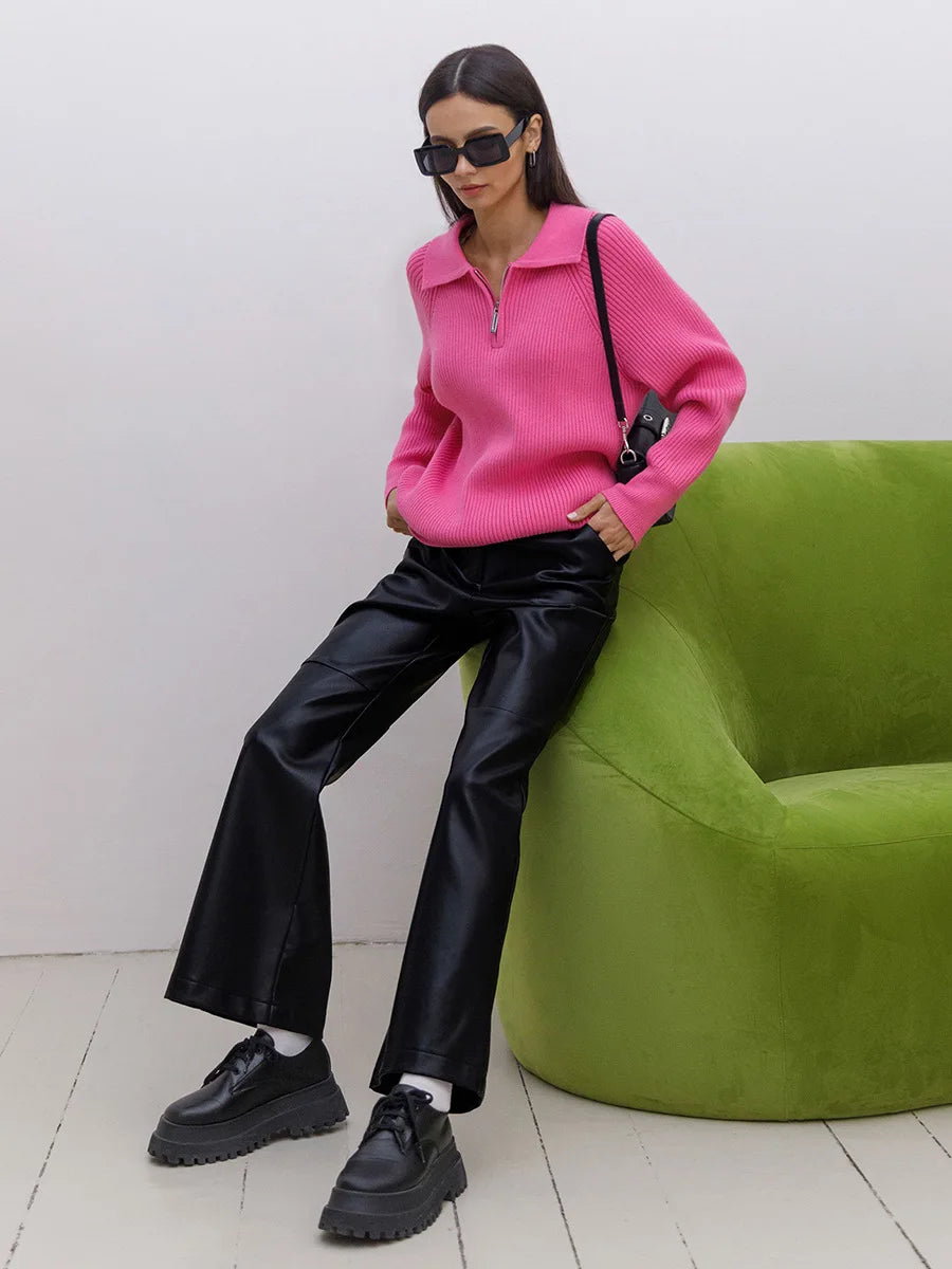 Casual Polo Neck Sweater