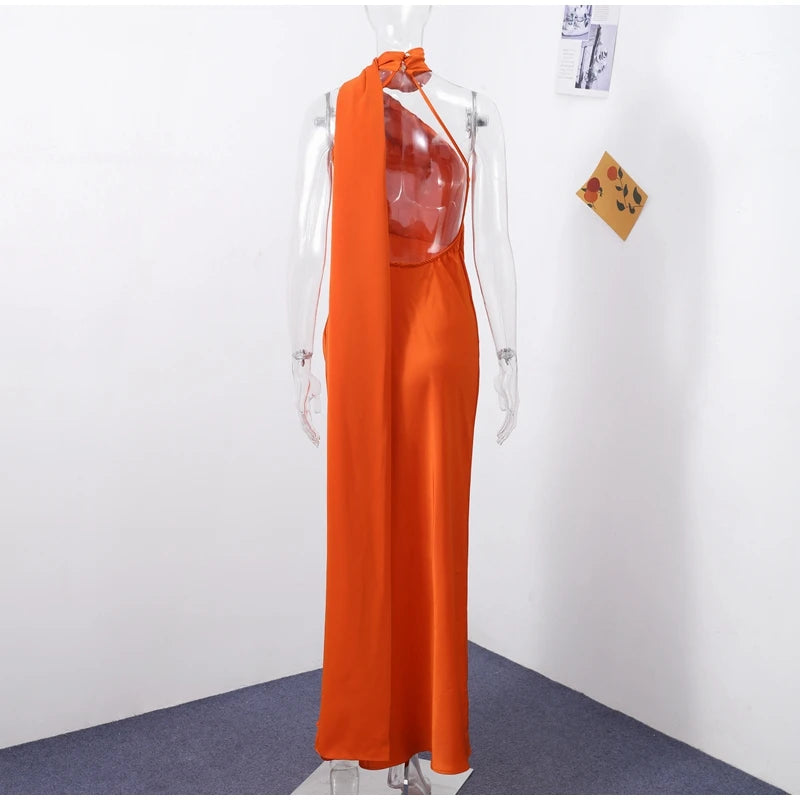 Elegant long female dress