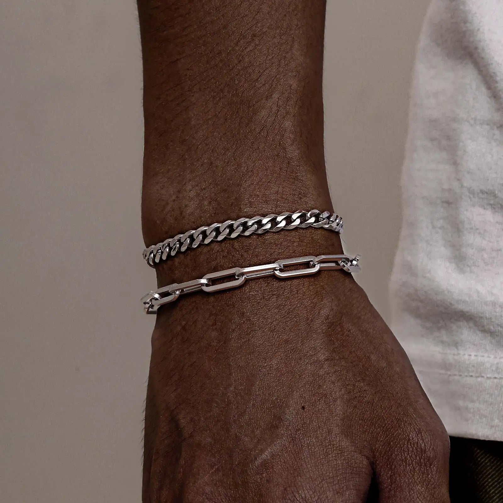 Set of 2 Stainless Steel Bracelets
