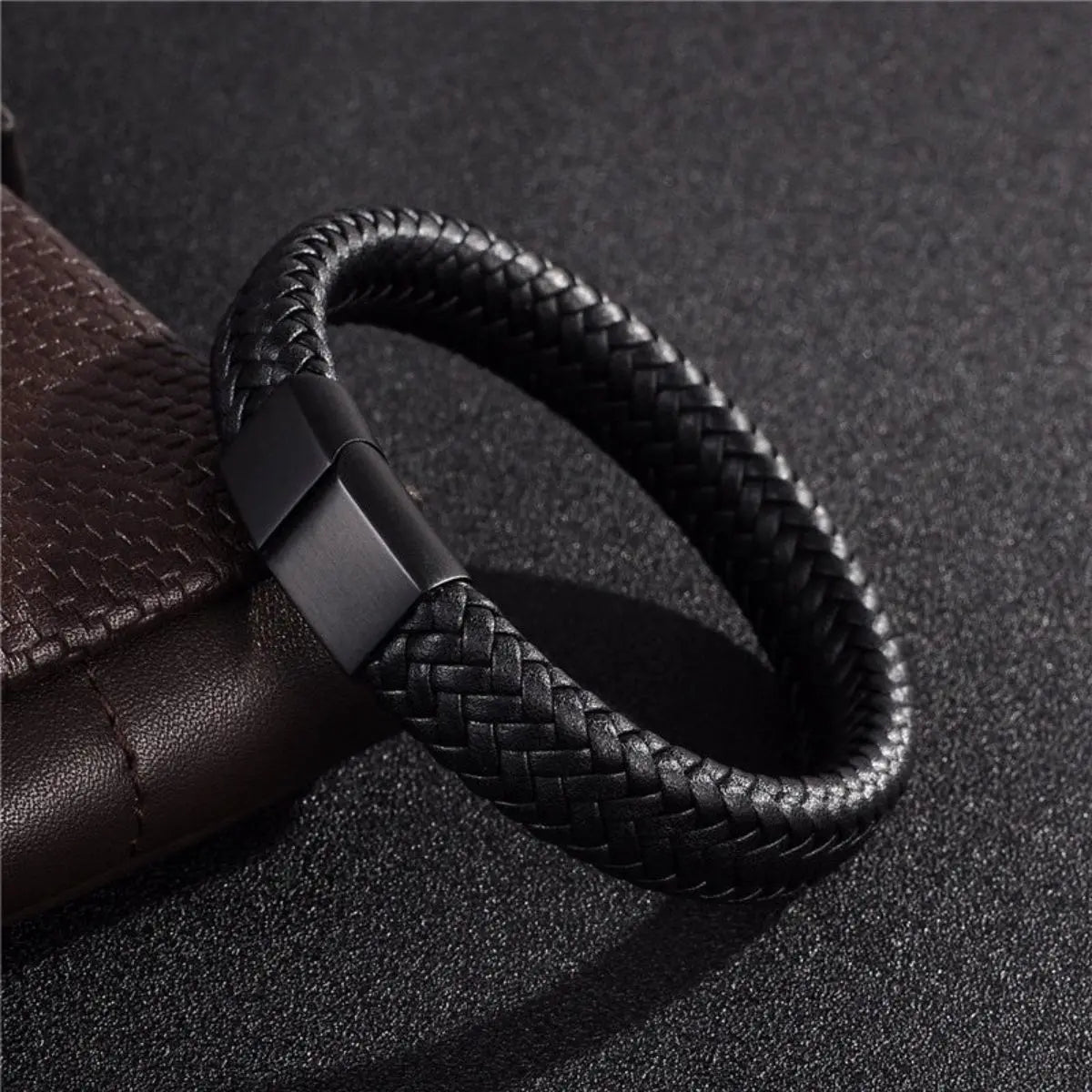 Retro Leather Open Bracelet