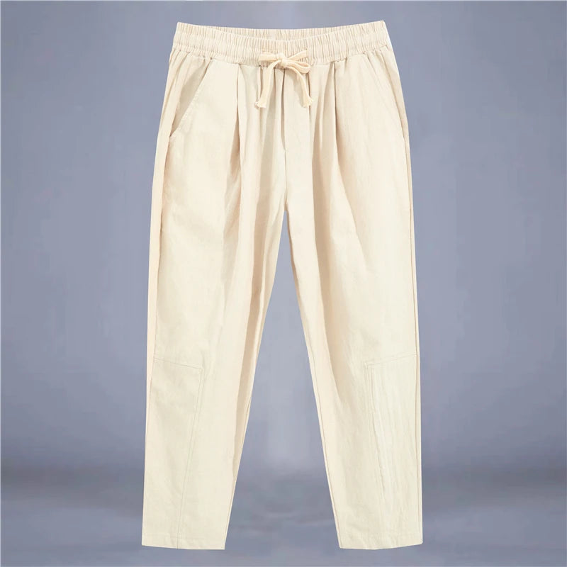 Men's Casual Cotton and Linen Pants