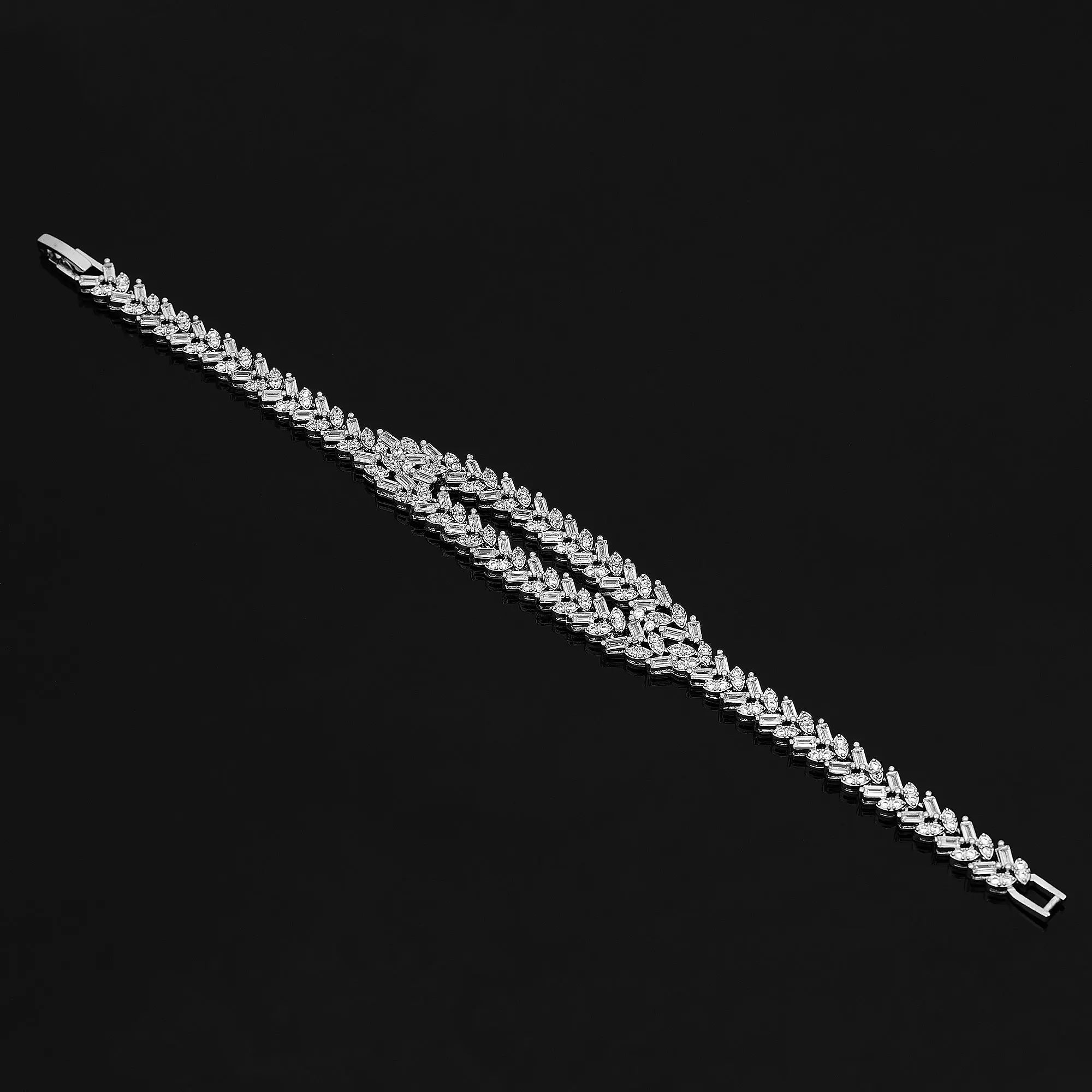 Luxury Bridal Jewelry 4 Pieces Cubic Zirconia Gold Plated