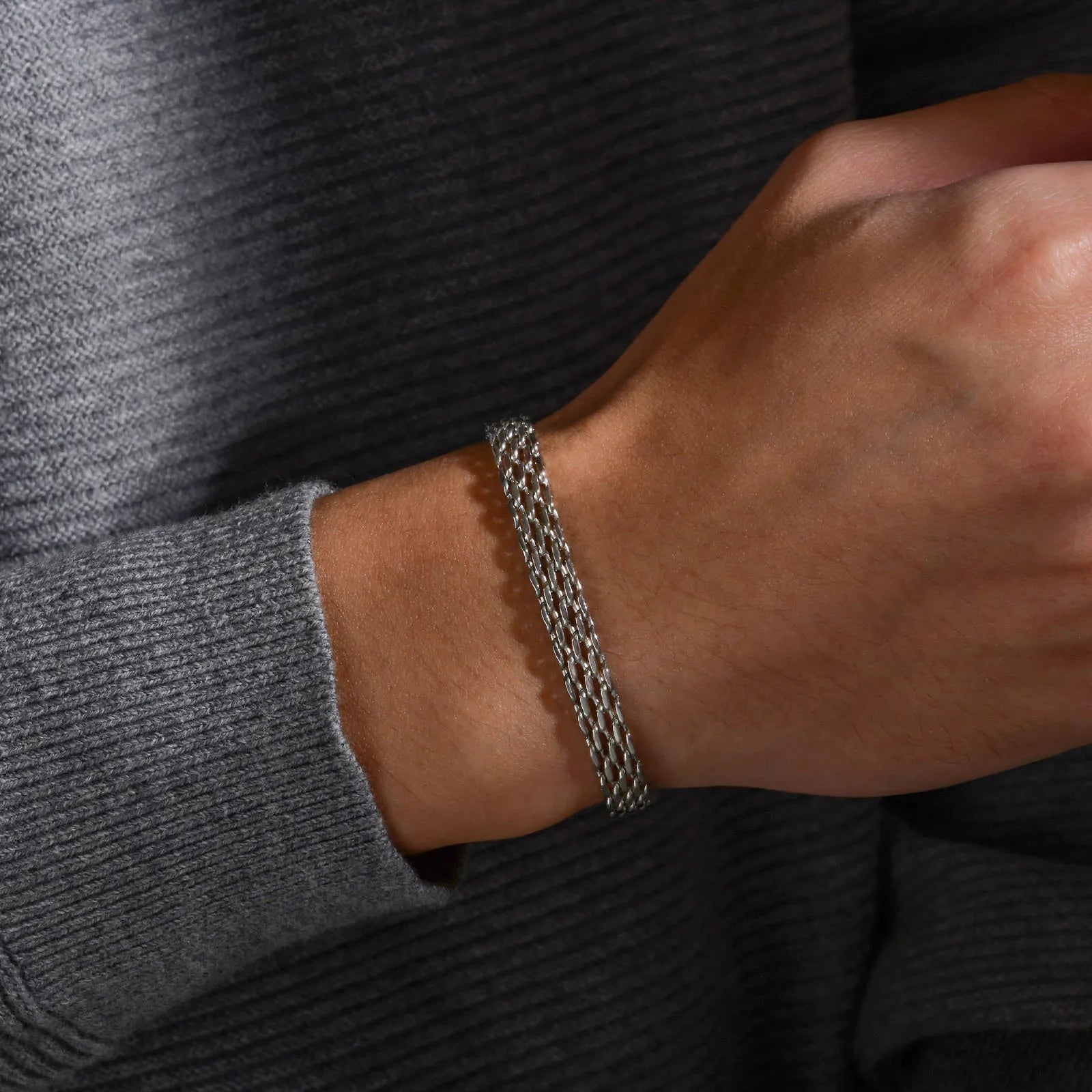 Stainless Steel Italian Mesh Chain Bracelet