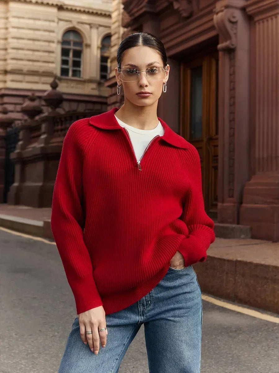 Casual Polo Neck Sweater