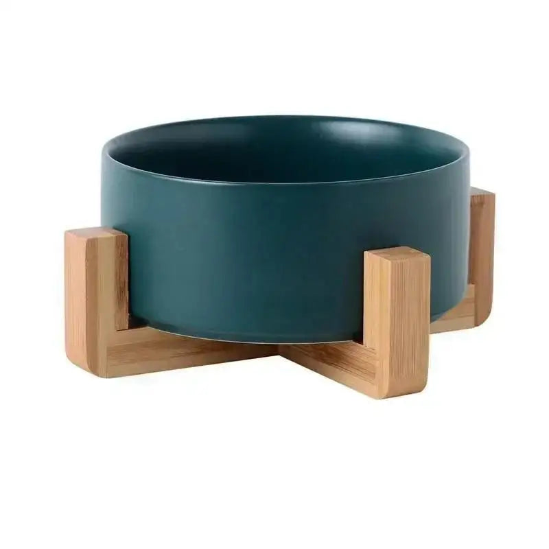 Wooden Bowl with Stand for Pets