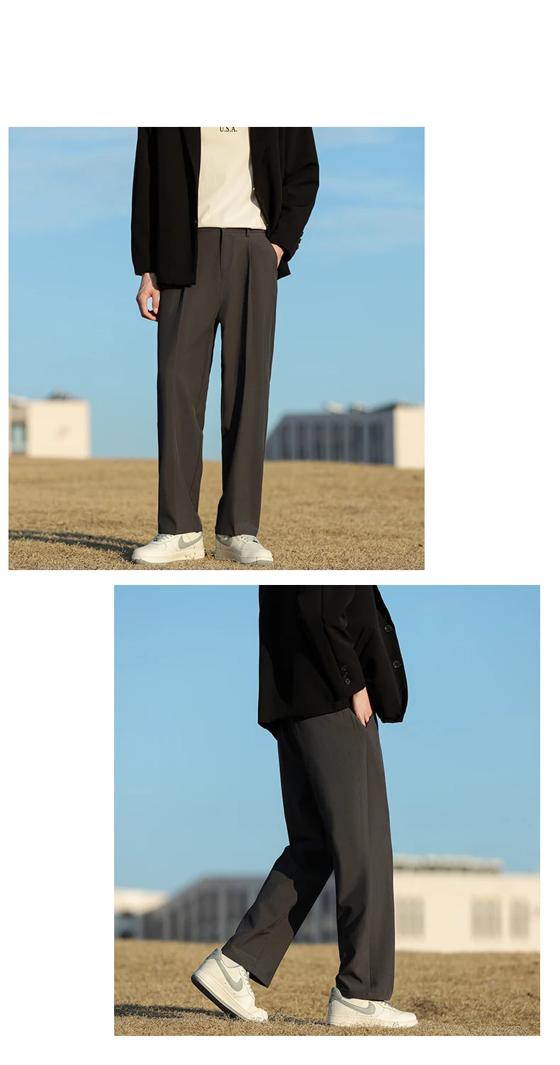 Oversized Suit Pants with Elastic Waist