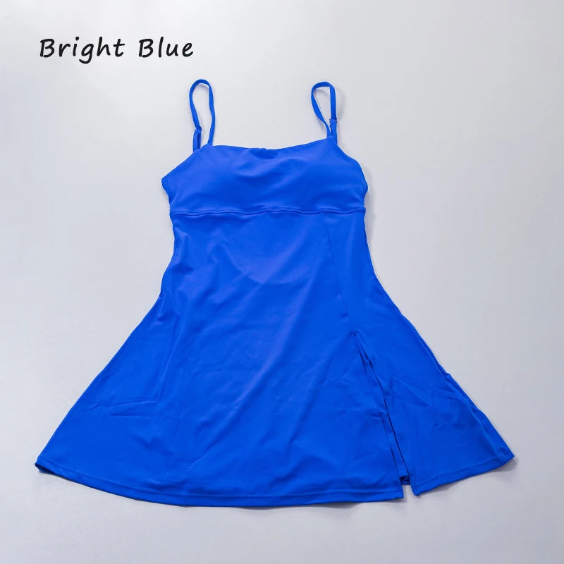 Women's Sporty Dress with Tennis Skirt and U-Style Back