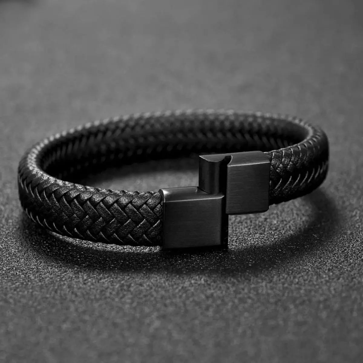 Retro Leather Open Bracelet