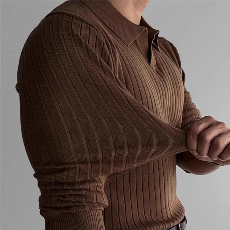 Lightweight, Luxurious, Casual Long Sleeve Polo Shirt
