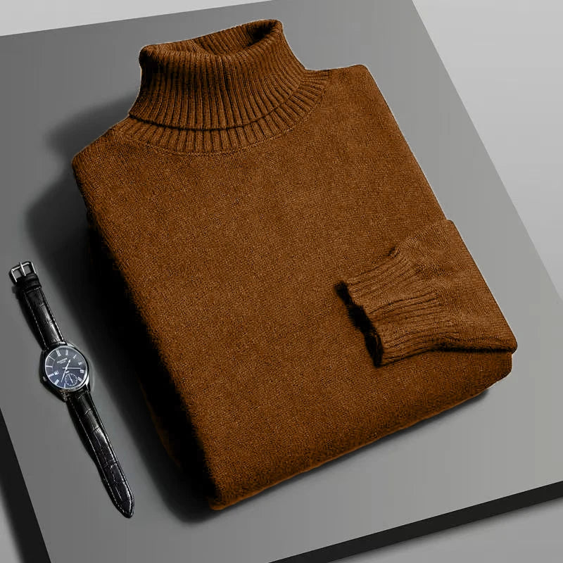 Slim Fit Turtleneck Sweater Premium Knit