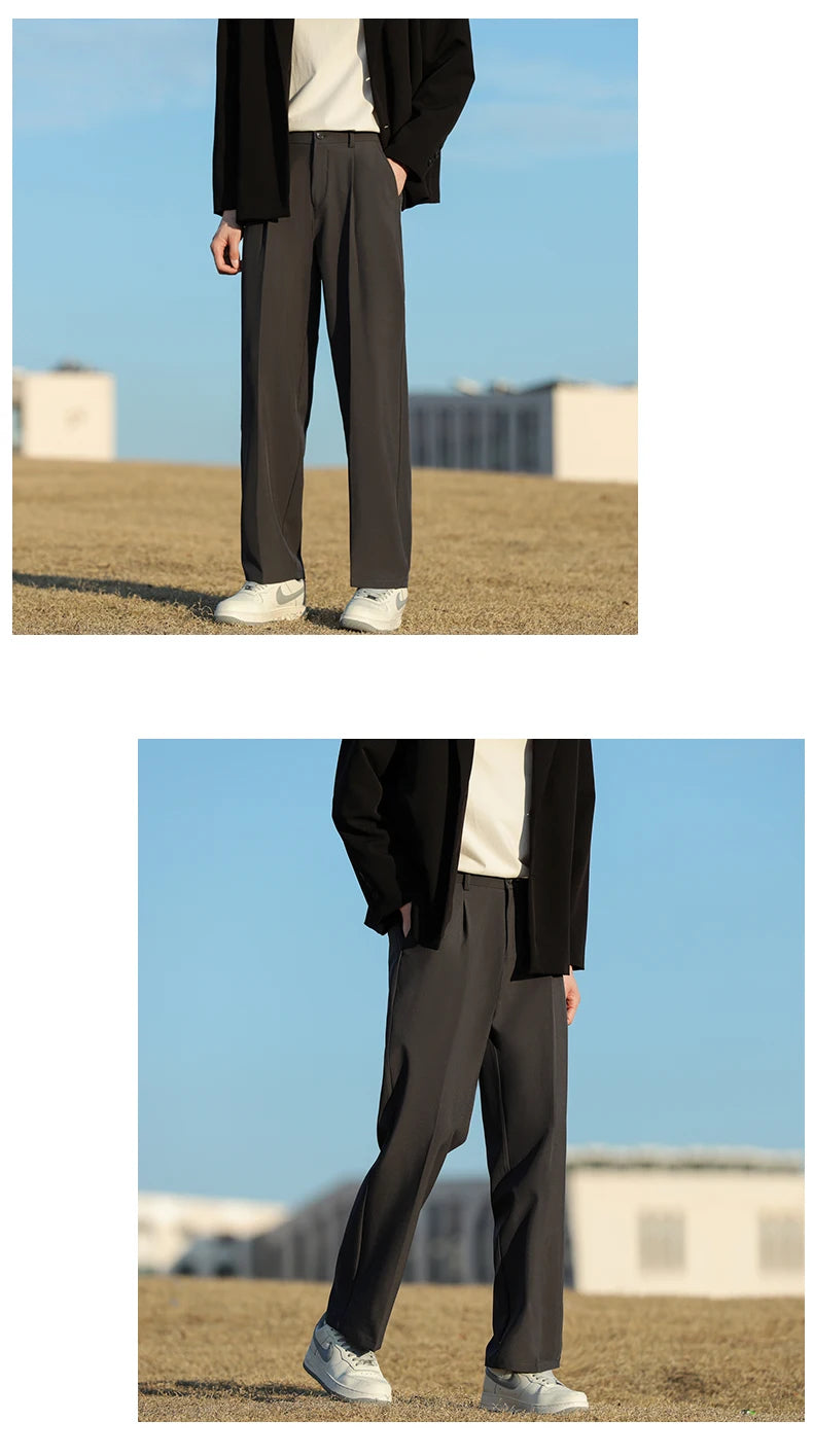 Oversized Suit Pants with Elastic Waist