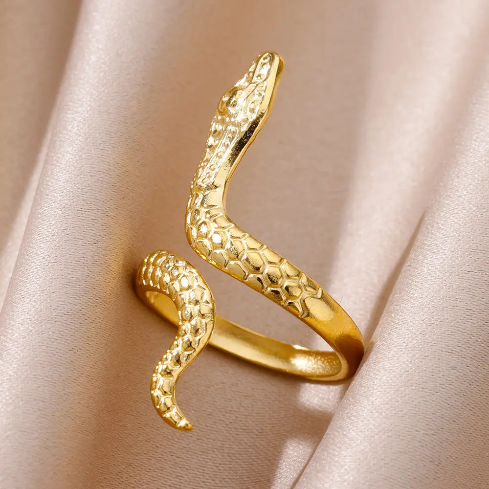 Snake Ring in 18K Gold Plated Stainless Steel