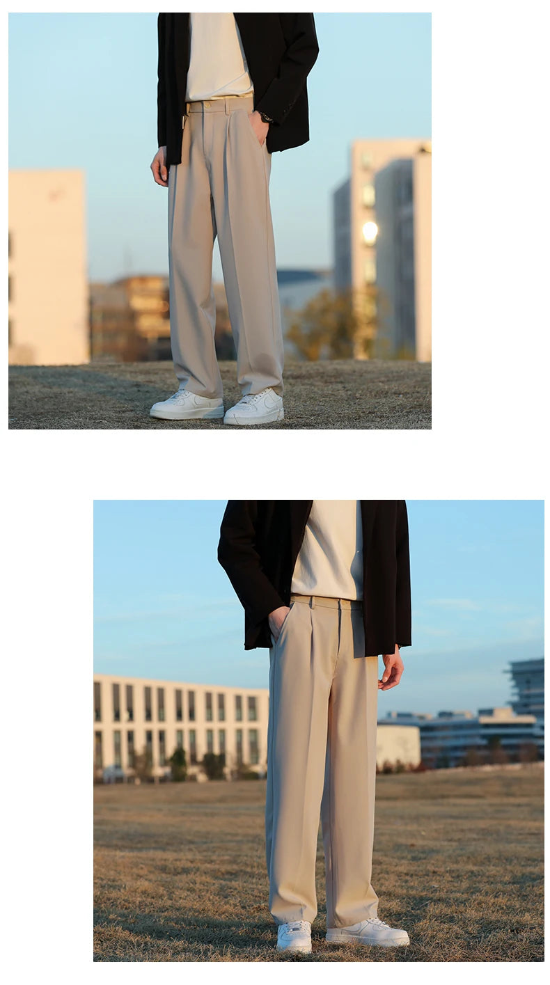 Oversized Suit Pants with Elastic Waist