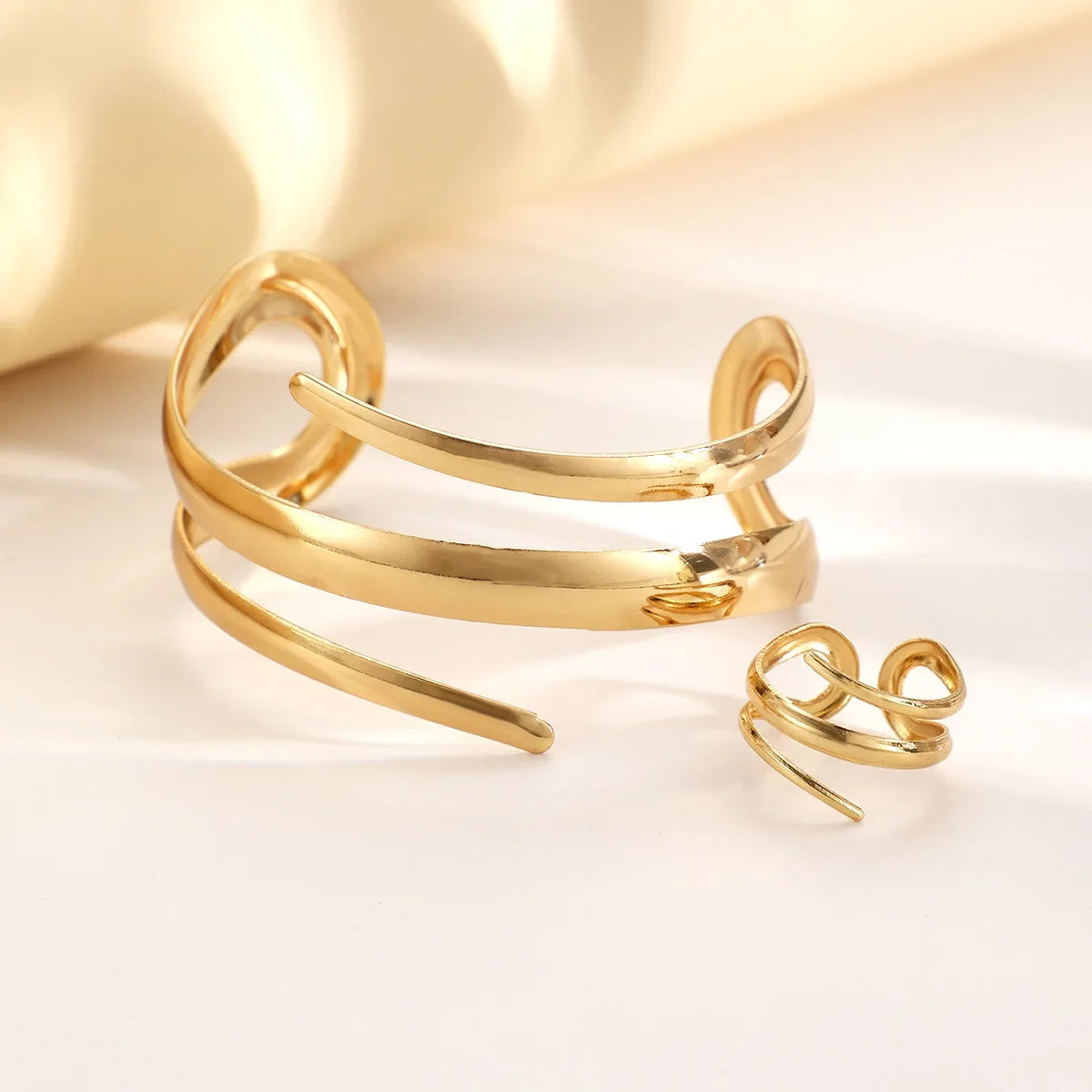 Stainless Steel Bracelet Set with Water Drop