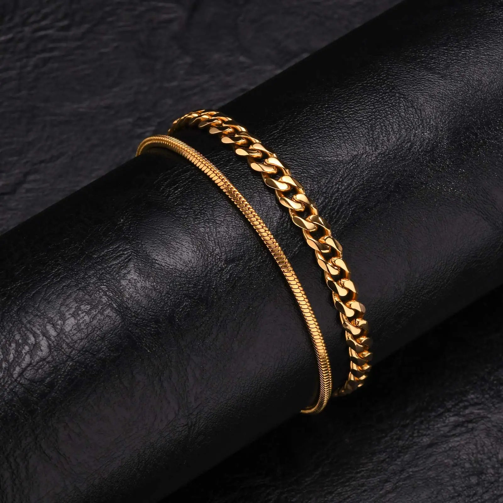 Set of 2 Stainless Steel Bracelets