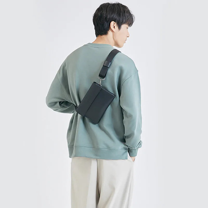 Korean style crossbody bag in durable leather