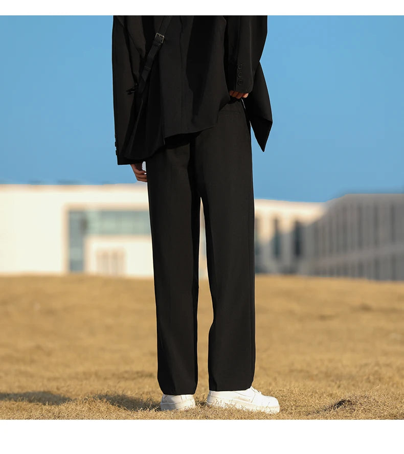 Oversized Suit Pants with Elastic Waist