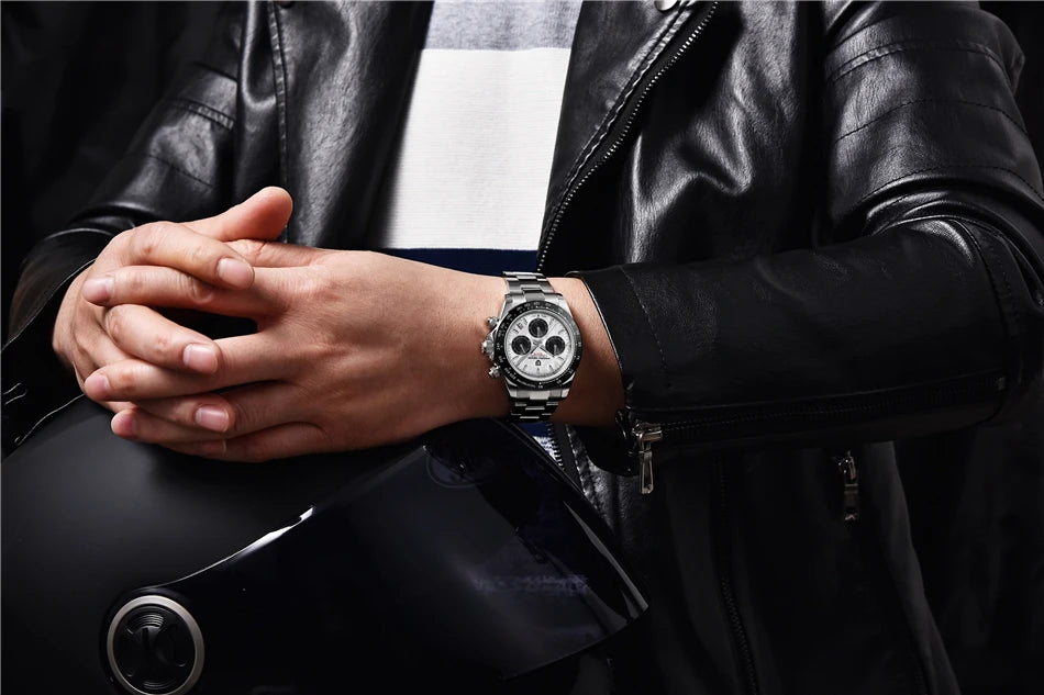 Luxury Retro Chronograph Watch with Sapphire