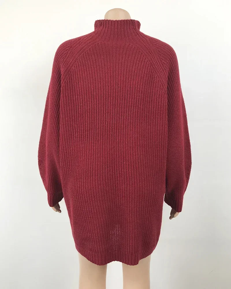 Vintage Long Sleeve Sweater Dress